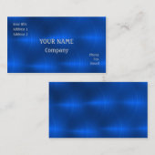 Blaues Metall Visitenkarte (Vorne/Hinten)