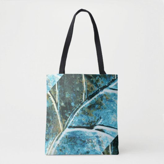 blaues Metallblatmuster Tasche (Vorderseite)
