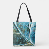 blaues Metallblatmuster Tasche (Rückseite)