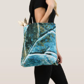 blaues Metallblatmuster Tasche (Von Nahem)