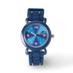 Blaues Metallic-Textur-Design-47456 Armbanduhr