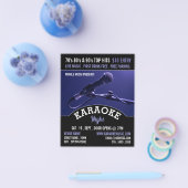 Blaues Mikrofon, Karaoke-Eventwerbung Flyer (Einzeln)