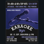 Blaues Mikrofon, Karaoke-Eventwerbung Flyer<br><div class="desc">Blue Microphone,  Karaoke Event Advertising Flyer vom Business Card Store.</div>