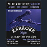 Blaues Mikrofon, Karaoke-Eventwerbung Flyer<br><div class="desc">Blue Microphone,  Karaoke Event Advertising Flyer vom Business Card Store.</div>