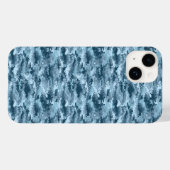 Blaues militärisches pixeliges Tarnmuster Case-Mate iPhone Hülle (Rückseite (Horizontal))