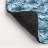 Blaues militärisches pixeliges Tarnmuster Mousepad (Ecke)