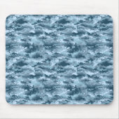 Blaues militärisches pixeliges Tarnmuster Mousepad (Vorne)