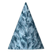 Blaues militärisches pixeliges Tarnmuster Partyhütchen (Rückseite)