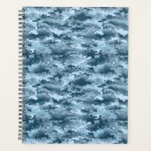 Blaues militärisches pixeliges Tarnmuster