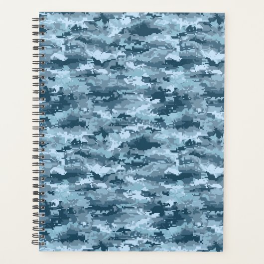 Blaues militärisches pixeliges Tarnmuster Planer (Vorderseite)