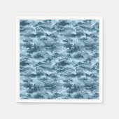 Blaues militärisches pixeliges Tarnmuster Serviette (Vorderseite)