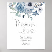 Blaues Mimosa-Bar Poster (Vorne)