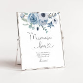 Blaues Mimosa-Bar Poster