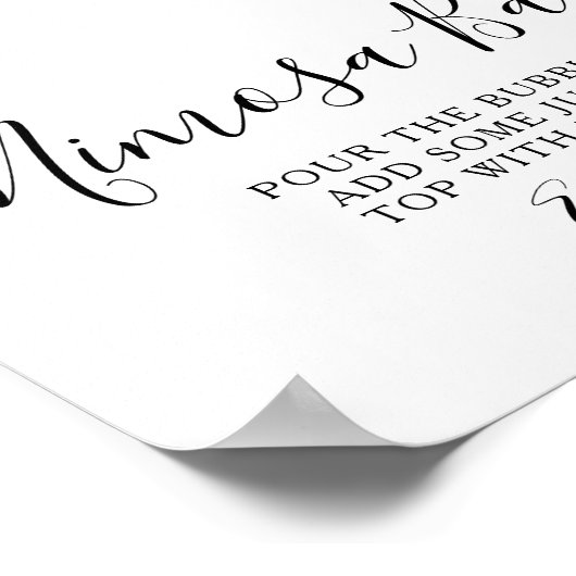 Blaues Mimosa Bar Poster (Ecke)