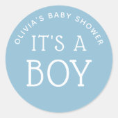 Blaues Minimalistisches Gefälligkeitssiegel. Die B Runder Aufkleber (Vorderseite)