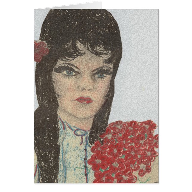 Blaues mit Augen Blumen-Mädchen (Vorne)