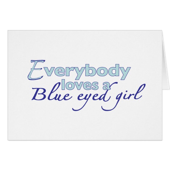 Blaues mit Augen Mädchen (Vorderseite (Horizontal))