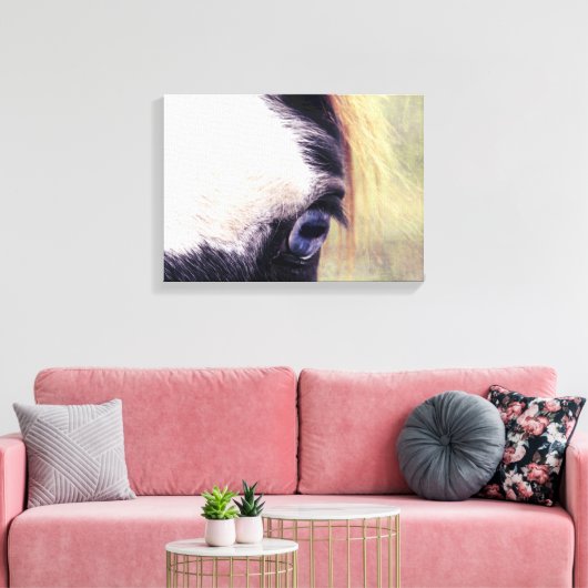 Blaues Mit Augen Paint Horse Leinwanddruck (Insitu (Wohnzimmer))