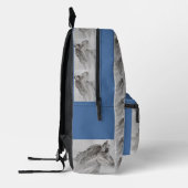 Blaues mit Augen Pferd Bedruckter Rucksack (Links)