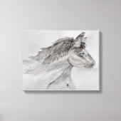 Blaues - mit Augen Pferd Leinwanddruck (Vorderseite)