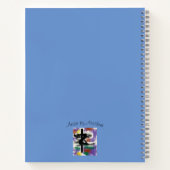 Blaues mit Augen Pferd Notizblock (Rückseite)