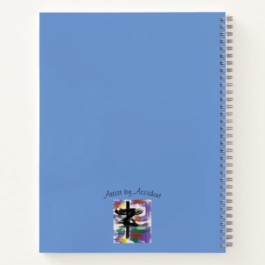 Blaues mit Augen Pferd Notizblock (Rückseite)