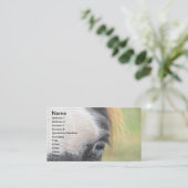 Blaues Mit Augen Pferd Visitenkarte (Stehend Vorderseite)