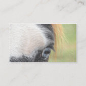 Blaues Mit Augen Pferd Visitenkarte (Rückseite)