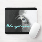 Blaues mit Augen pferdeartiges Mousepad (Mit Mouse)