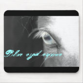 Blaues mit Augen pferdeartiges Mousepad (Vorne)