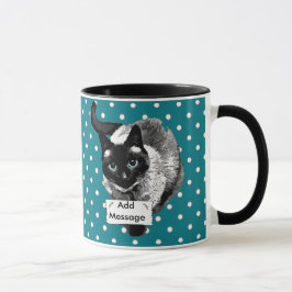 Blaues Mit Augen Siamkatzen Blankenzeichen Tasse