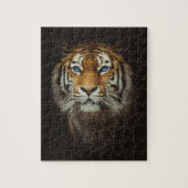 Blaues mit Augen Tigerpuzzle Puzzle (Vertikal)