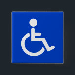 Blaues mit Behinderung Symbol Button<br><div class="desc">Blaue mit Behinderung Symbolprägung</div>