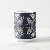 blaues mit Blumenmuster der barocken Art Kaffeetasse (Mittel)