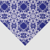 blaues mit Blumenmuster der barocken Art Seidenpapier (Ausschnitt)