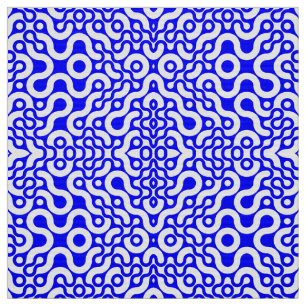 Blaues Mittelalter Modernes Print Stoff