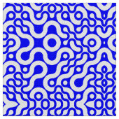 Blaues Mittelalter Modernes Print Stoff (Nahaufnahme)