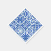Blaues Mittelmeer Hochzeit oder Brautparty Serviette (Ecke)
