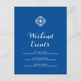 Blaues Mittelmeer Hochzeitstag Begleitkarte