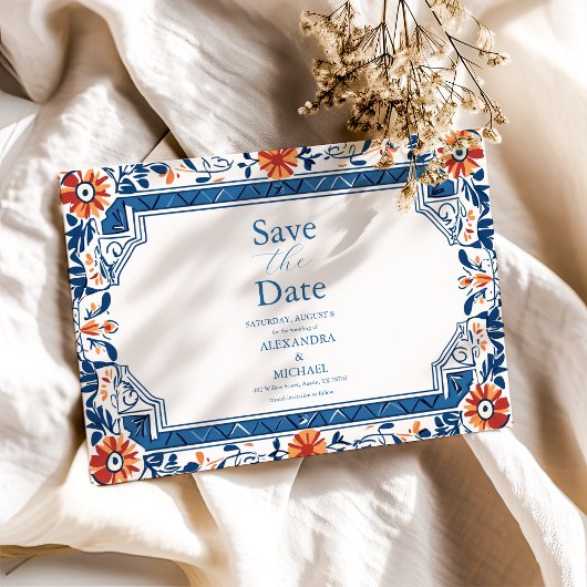 Blaues Mittelmeer - Italienische Hochzeit Save The Date