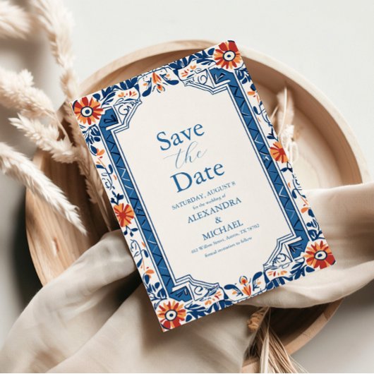 Blaues Mittelmeer - Italienische Hochzeit Save The Date