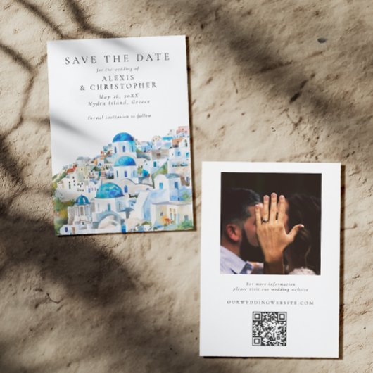 Blaues Mittelmeer Landschaft Foto Hochzeit Save The Date