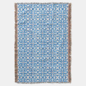 Blaues Mittelmeerklippchen - Elegant Azulejo Decke (Vorderseite Vertikal)