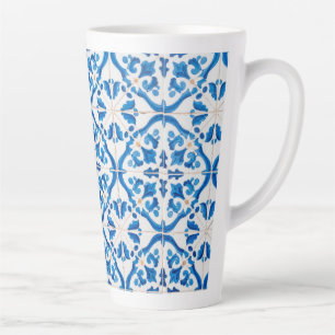 Blaues Mittelmeerklippchen - Elegant Azulejo Milchtasse