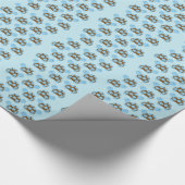 Blaues Mod-Schildkröte-Verpackungs-Papier Geschenkpapier (Ecke)