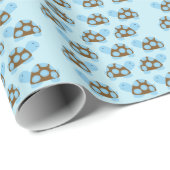 Blaues Mod-Schildkröte-Verpackungs-Papier Geschenkpapier (Rolleneckpunkt)