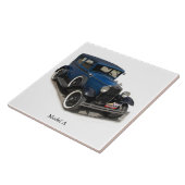 Blaues Modell A Fliese (Seite)