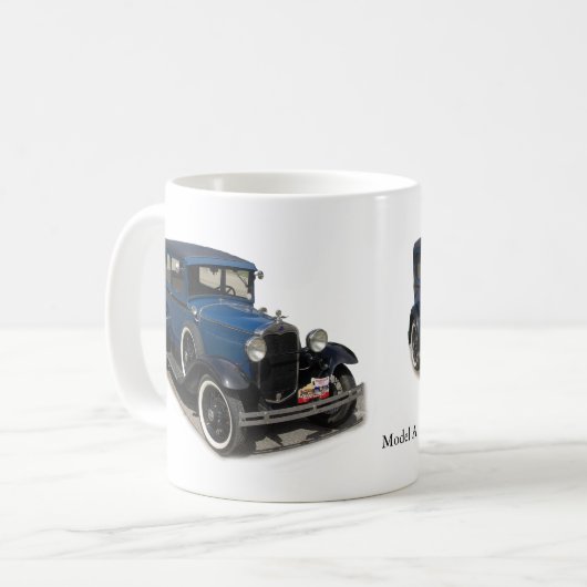 Blaues Modell A Tasse (Vorderseite Links)