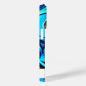 Blaues Modern Graffiti-Muster Case-Mate iPhone Hülle (Rückseite / Rechts)