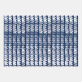 Blaues, modernes Abstraktes Wasserfarbmuster Geschenkpapier Set (Vorderseite)